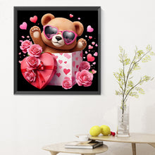 Load image into Gallery viewer, Diamond Painting - Full Round - love rose bear (30*30CM)
