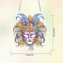 Load image into Gallery viewer, Acrylic Single-Sided 5D DIY Diamond Painting Hanging Pendant (Purple Blue Mask)
