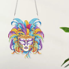 Load image into Gallery viewer, Acrylic Single-Sided 5D DIY Diamond Painting Hanging Pendant (Purple Blue Mask)
