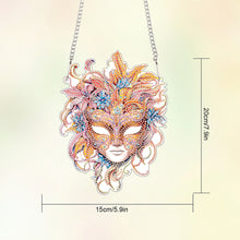 Load image into Gallery viewer, Acrylic Single-Sided 5D DIY Diamond Painting Hanging Pendant (Pink Yellow Mask)
