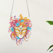 Load image into Gallery viewer, Acrylic Single-Sided 5D DIY Diamond Painting Hanging Pendant (Pink Yellow Mask)

