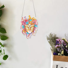Load image into Gallery viewer, Acrylic Single-Sided 5D DIY Diamond Painting Hanging Pendant (Pink Yellow Mask)
