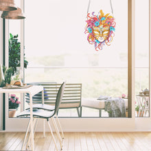 Load image into Gallery viewer, Acrylic Single-Sided 5D DIY Diamond Painting Hanging Pendant (Pink Yellow Mask)
