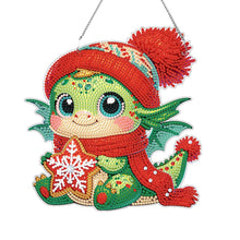 Load image into Gallery viewer, Acrylic Single-Sided 5D DIY Diamond Painting Hanging Pendant (Dinosaur Baby)
