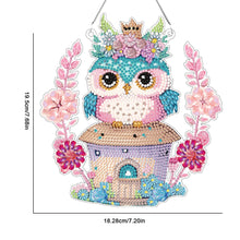 Load image into Gallery viewer, Acrylic Single-Sided 5D DIY Diamond Painting Hanging Pendant (Owl on the House)
