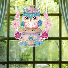 Load image into Gallery viewer, Acrylic Single-Sided 5D DIY Diamond Painting Hanging Pendant (Owl on the House)
