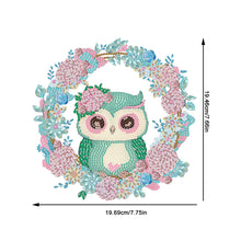 Load image into Gallery viewer, Acrylic Single-Sided 5D DIY Diamond Painting Hanging Pendant (Wreath Owl)
