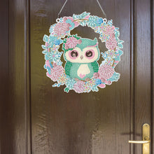 Load image into Gallery viewer, Acrylic Single-Sided 5D DIY Diamond Painting Hanging Pendant (Wreath Owl)
