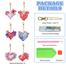 Load image into Gallery viewer, 6 PCS Butterfly Double Sided Special Shape Diamond Painting Keychain Pendant
