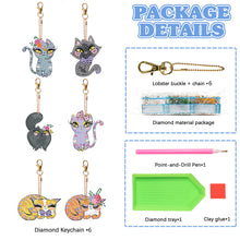 Load image into Gallery viewer, 6 PCS Butterfly Double Sided Special Shape Diamond Painting Keychain Pendant
