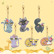 Load image into Gallery viewer, 6 PCS Butterfly Double Sided Special Shape Diamond Painting Keychain Pendant
