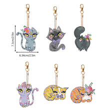 Load image into Gallery viewer, 6 PCS Butterfly Double Sided Special Shape Diamond Painting Keychain Pendant
