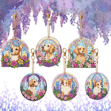 Load image into Gallery viewer, 6 PCS Butterfly Double Sided Special Shape Diamond Painting Keychain Pendant
