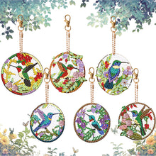 Load image into Gallery viewer, 6 PCS Butterfly Double Sided Special Shape Diamond Painting Keychain Pendant
