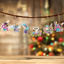 Load image into Gallery viewer, 6 PCS Butterfly Double Sided Special Shape Diamond Painting Keychain Pendant
