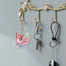 Load image into Gallery viewer, 6 PCS Butterfly Double Sided Special Shape Diamond Painting Keychain Pendant
