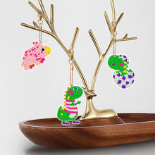 Load image into Gallery viewer, 12PCS Cartoon Dinosaur Double Sided Diamond Painting Keychain for Beginner Adult
