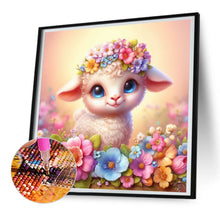 Load image into Gallery viewer, Diamond Painting - Full Round - Sheep and flower powder (30*30CM)
