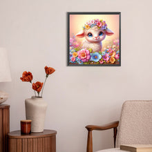 Load image into Gallery viewer, Diamond Painting - Full Round - Sheep and flower powder (30*30CM)

