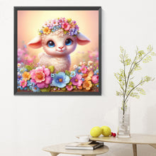 Load image into Gallery viewer, Diamond Painting - Full Round - Sheep and flower powder (30*30CM)
