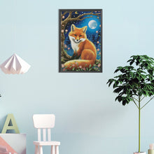 Load image into Gallery viewer, Diamond Painting - Full Round - Fox under the moon (30*45CM)
