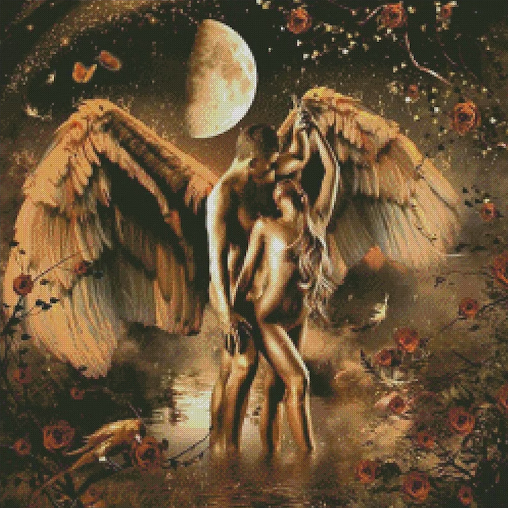 Diamond Painting - Full Round - angel couple (40*40CM)