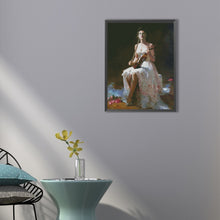Load image into Gallery viewer, Diamond Painting - Full Round - girl playing violin (40*55CM)
