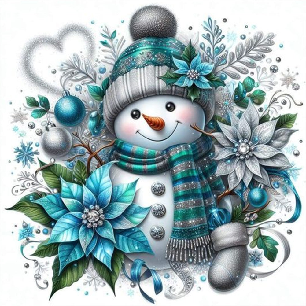 Diamond Painting - Full Round - Christmas snowman (30*30CM)
