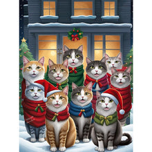 Load image into Gallery viewer, Diamond Painting - Full Square - Christmas cat (30*40CM)
