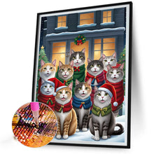 Load image into Gallery viewer, Diamond Painting - Full Square - Christmas cat (30*40CM)
