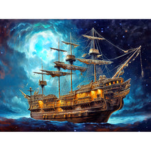 Load image into Gallery viewer, Diamond Painting - Full Round - sea sailing boat (40*30CM)
