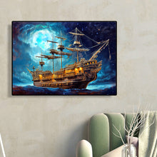 Load image into Gallery viewer, Diamond Painting - Full Round - sea sailing boat (40*30CM)
