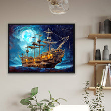 Load image into Gallery viewer, Diamond Painting - Full Round - sea sailing boat (40*30CM)
