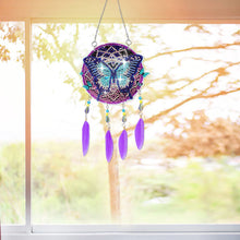 Load image into Gallery viewer, Double Sided Diamond Art Hanging Pendant Feather Wind Chime for Home Wall Decor
