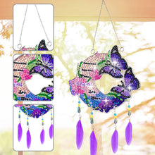 Load image into Gallery viewer, Double Sided Diamond Art Hanging Pendant Feather Wind Chime for Home Wall Decor
