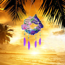 Load image into Gallery viewer, Double Sided Diamond Art Hanging Pendant Feather Wind Chime for Home Wall Decor
