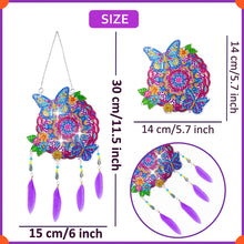 Load image into Gallery viewer, Double Sided Diamond Art Hanging Pendant Feather Wind Chime for Home Wall Decor
