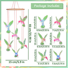 Load image into Gallery viewer, Double Sided Diamond Art Hanging Pendant Feather Wind Chime for Home Wall Decor
