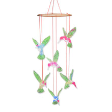 Load image into Gallery viewer, Double Sided Diamond Art Hanging Pendant Feather Wind Chime for Home Wall Decor
