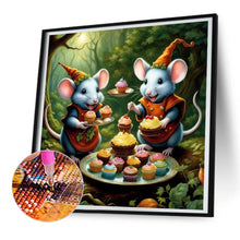 Load image into Gallery viewer, Diamond Painting - Full Round - Mouse in the forest tea party cartoon series (30*30CM)
