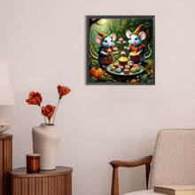 Load image into Gallery viewer, Diamond Painting - Full Round - Mouse in the forest tea party cartoon series (30*30CM)
