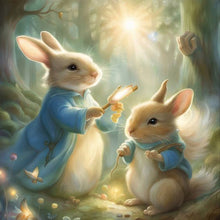 Load image into Gallery viewer, Diamond Painting - Full Round - Rabbit magic in the forest (30*30CM)
