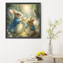 Load image into Gallery viewer, Diamond Painting - Full Round - Rabbit magic in the forest (30*30CM)
