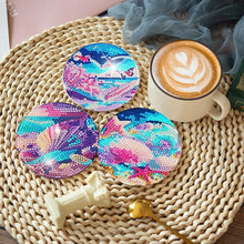 Load image into Gallery viewer, 8 PCS Acrylic Moonlit Scene Diamond Painting Art Crafts Coaster Kit with Holder
