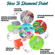 Load image into Gallery viewer, 8 PCS Acrylic Moonlit Scene Diamond Painting Art Crafts Coaster Kit with Holder
