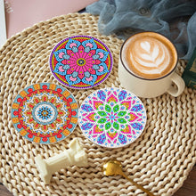 Load image into Gallery viewer, 8 Pcs Acrylic Diamond Painting Art Coasters Kit with Holder (Beautiful Mandara)
