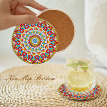 Load image into Gallery viewer, 8 Pcs Acrylic Diamond Painting Art Coasters Kit with Holder (Beautiful Mandara)
