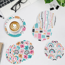 Load image into Gallery viewer, 8 Pcs Acrylic Diamond Painting Art Coasters Kit with Holder (Beautiful Pattern)
