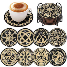 Load image into Gallery viewer, 8 Pcs Beautiful Mandara Acrylic Diamond Painting Art Coasters Kit with Holder
