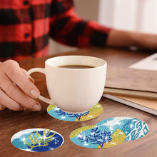 Load image into Gallery viewer, 8 Pcs Acrylic Diamond Painting Art Coasters Kit with Holder (Aquatic Plants)
